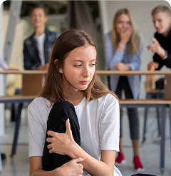 Young woman in classroom
